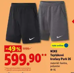 Lidl NIKE Teplákové kraťasy Park 26 nabídka