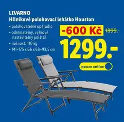 Lidl LIVARNO Hliníkové polohovací lehátko Houston nabídka