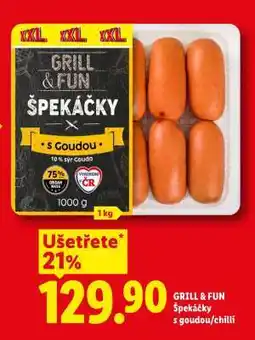 Lidl GRILL & FUN Špekáčky s goudou/chilli nabídka