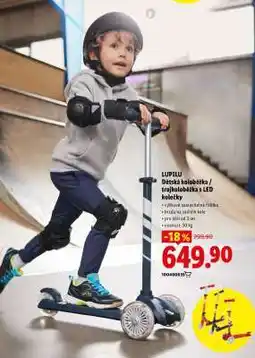 Lidl LUPILU Dětská koloběžka / trojkoloběžka s LED kolečky nabídka
