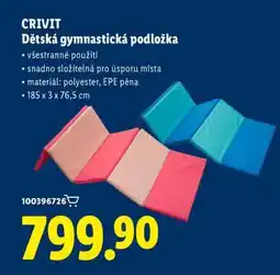 Lidl CRIVIT Dětská gymnastická podložka nabídka