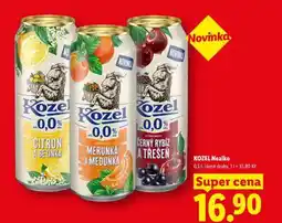 Lidl Kozel nealko nabídka