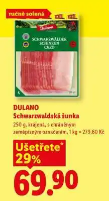 Lidl DULANO SCHWARZWALDSKÁ ŠUNKA nabídka