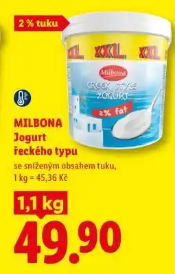 Lidl Milbona Jogurt řeckého typu nabídka