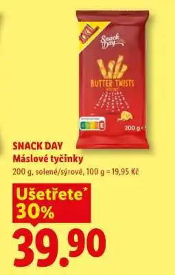 Lidl Snack Day MÁSLOVÉ TYČINKY nabídka