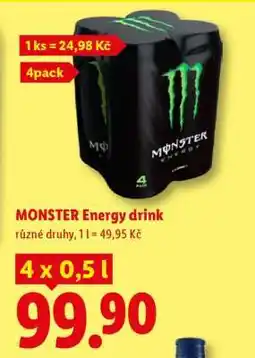 Lidl Monster Energy drink nabídka