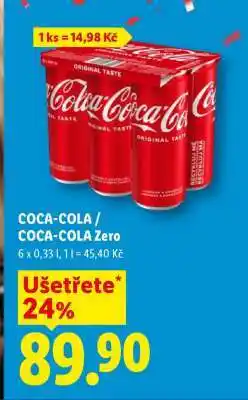 Lidl COCA-COLA, COCA-COLA ZERO nabídka