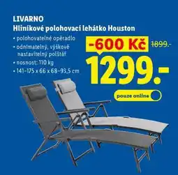 Lidl LIVARNO Hliníkové polohovací lehátko Houston nabídka