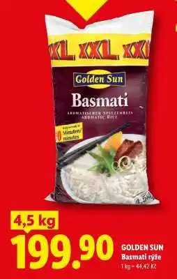 Lidl GOLDEN SUN BASMATI RÝŽE nabídka