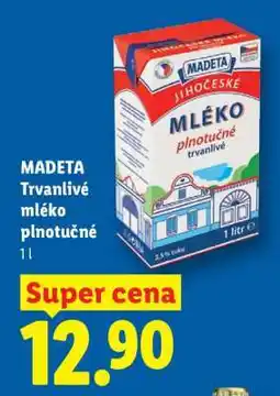 Lidl Madeta TRVANLIVÉ MLÉKO PLNOTUČNÉ nabídka