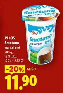 Lidl PILOS SMETANA NA VAŘENÍ nabídka