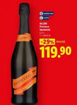 Lidl Allini Prosecco Spumante nabídka