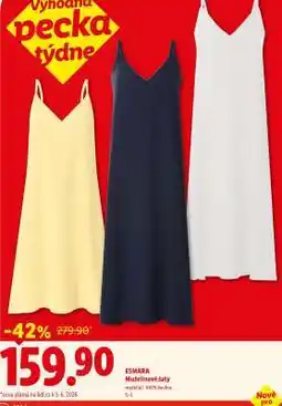 Lidl ESMARA MUŠELÍNOVÉ ŠATY nabídka