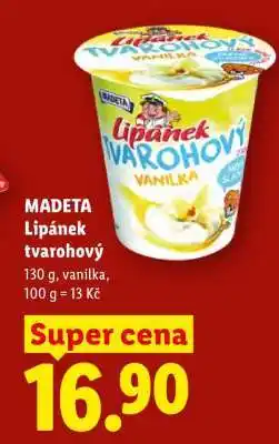 Lidl Madeta Lipánek tvarohový nabídka