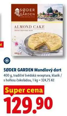 Lidl SØDER GARDEN Mandlový dort nabídka
