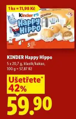 Lidl Kinder Happy Hippo nabídka