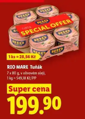 Lidl Rio Mare Tuňák nabídka