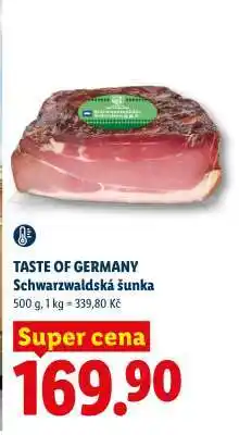 Lidl TASTE OF GERMANY Schwarzwaldská šunka nabídka