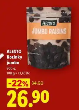 Lidl ALESTO ROZINKY JUMBO nabídka