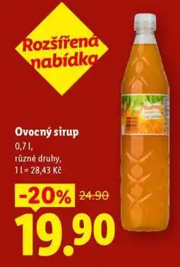 Lidl Ovocný sirup nabídka