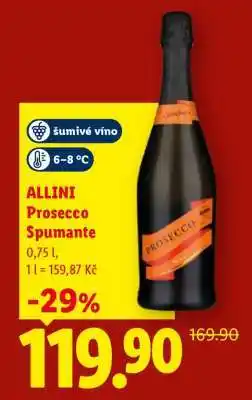 Lidl Allini Prosecco Spumante nabídka