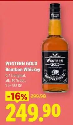 Lidl WESTERN GOLD BOURBON WHISKEY nabídka