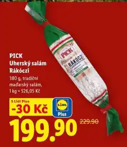 Lidl PICK UHERSKÝ SALÁM RÁKÓCZI nabídka