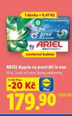 Lidl ARIEL Kapsle na praní All in one nabídka