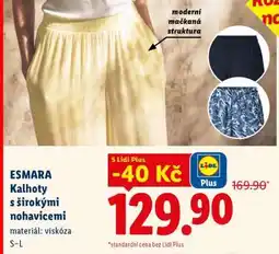 Lidl ESMARA Kalhoty s širokými nohavicemi nabídka