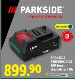 Lidl PARKSIDE PERFORMANCE 20V Smart akumulátor 4 Ah nabídka
