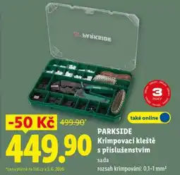 Lidl PARKSIDE Krimpovací kleště s příslušenstvím nabídka