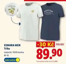 Lidl ESMARA MEN TRIKO nabídka