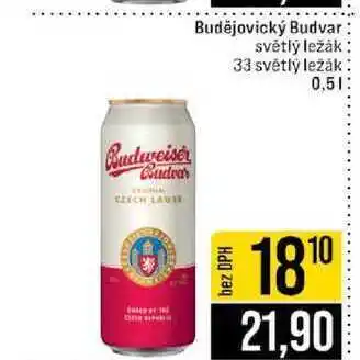 Jip Budějovický Budvar světlý ležák 33 světlý ležák nabídka