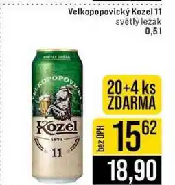Jip Velkopopovický Kozel 11 světlý ležák nabídka