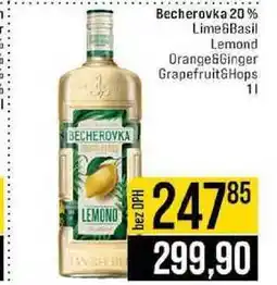 Jip Becherovka 20% Lime&Basil Lemond Orange&Ginger Grapefruit&Hops nabídka
