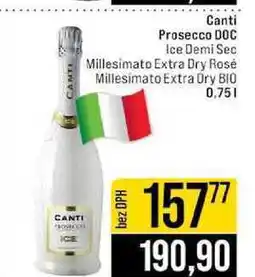 Jip Canti Prosecco DOC Ice Demi Sec Millesimato Extra Dry Rosé Millesimato Extra Dry BIO nabídka