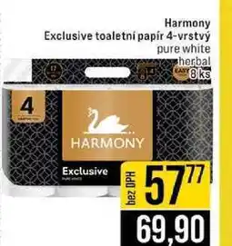Jip Harmony Exclusive toaletní papír 4-vrstvý pure white herbal 8ks nabídka