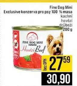 Jip Fine Dog Mini Exclusive konzerva pro psy 100 % masa kachni hovězí drůbeži nabídka