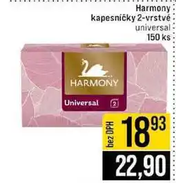 Jip Harmony kapesníčky 2-vrstvé universal 150 ks nabídka