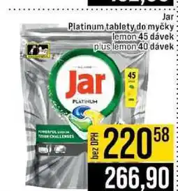 Jip Jar Platinum tablety do myčky lemon 45 dávek plus lemon 40 dávek nabídka