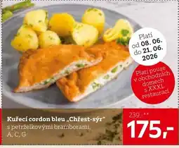 XXXLutz Kuřecí cordon bleu,,Chřest-sýr" nabídka