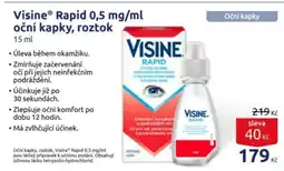 Benu Visine® Rapid 0,5 mg/ml oční kapky, roztok nabídka