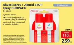 Benu Akutol spray + Akutol STOP spray Duopack nabídka