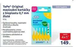 Benu TePe® Original mezizubní kartáčky z bioplastu 0,7 mm žluté nabídka