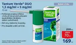 Benu Tantum VerdeⓇ Duo 1,5 mg/ml + 5 mg/ml nabídka