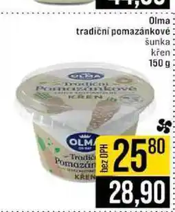 Jip Olma šunka tradiční pomazánkové křen nabídka