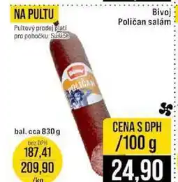 Jip Bivoj Poličan salám bal. cca 830g 100g nabídka