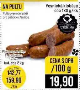 Jip Vesnická klobása cca nabídka