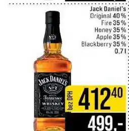 Jip Jack Daniel's Original 40% Fire 35% Honey 35% Apple 35% Blackberry 35% 3 nabídka