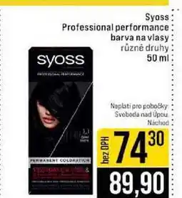 Jip Syoss Professional performance barva na vlasy různé druhy nabídka